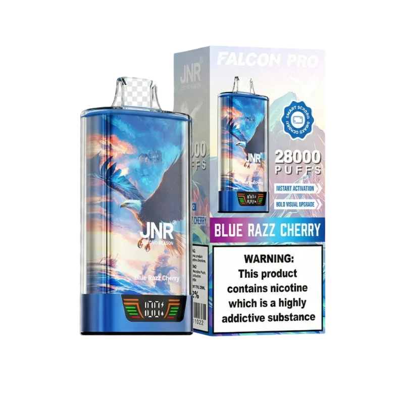 jnr falcon pro 28k-blue razz cherry-package