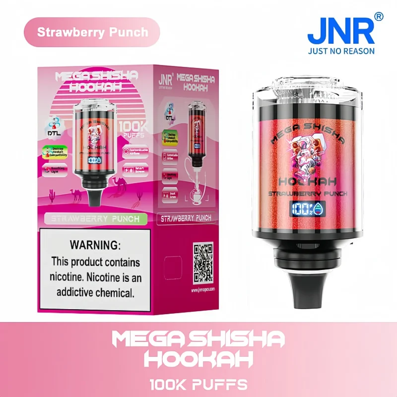 JNR Mega Shisha Hookah 100K - Strawberry Punch